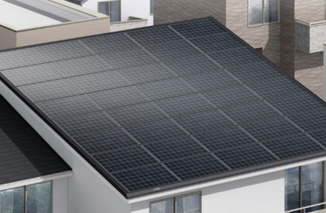 屋根一体型太陽光発電　イメージ
